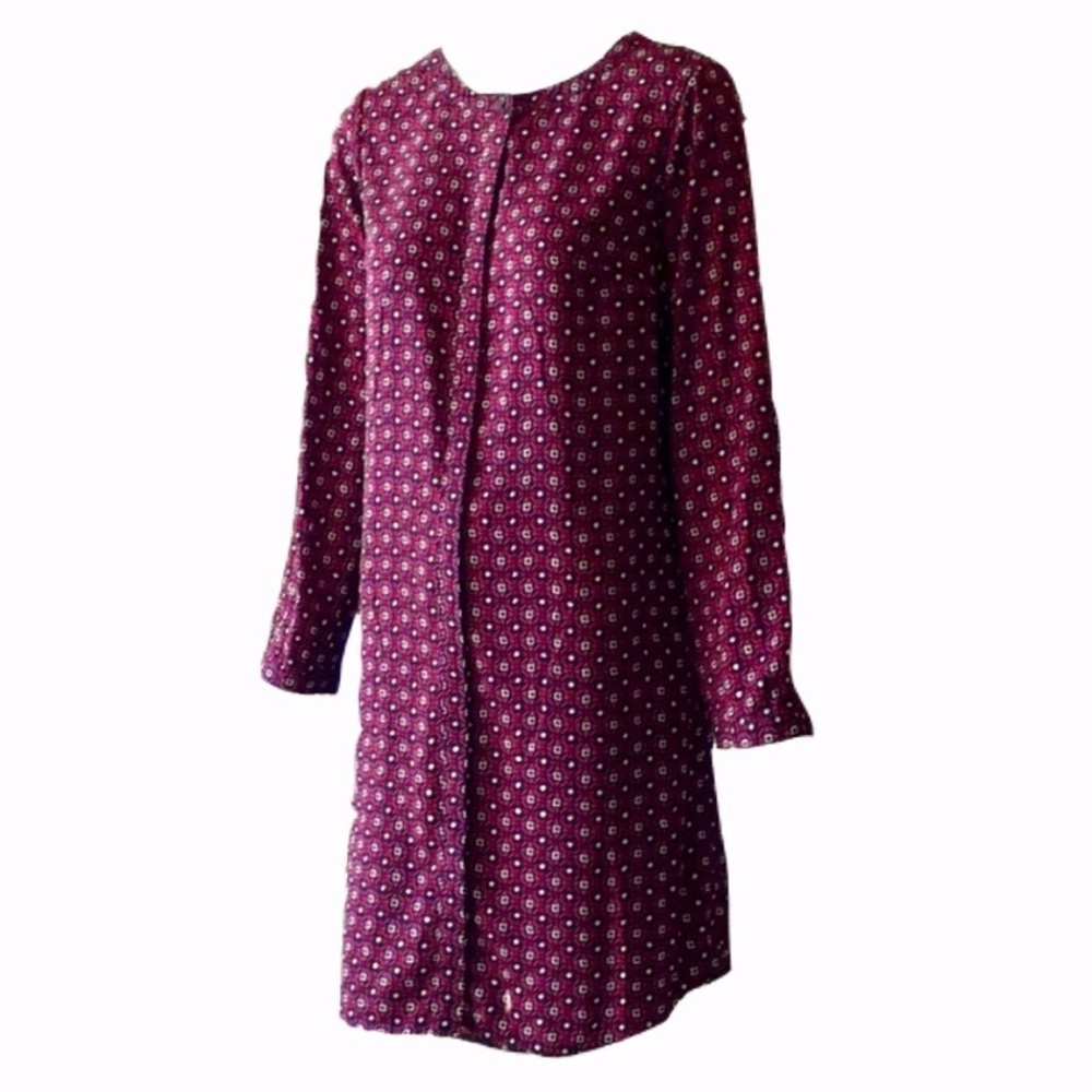 Merona Women's SZ XXL Geometric Print Shirt Dress - Long-Sleeve Button-Down